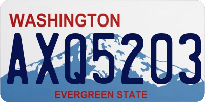 WA license plate AXQ5203