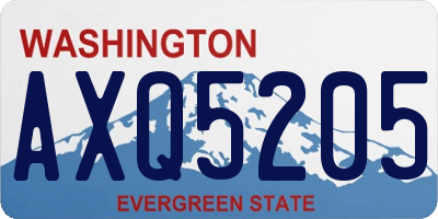 WA license plate AXQ5205