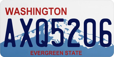 WA license plate AXQ5206