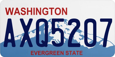 WA license plate AXQ5207