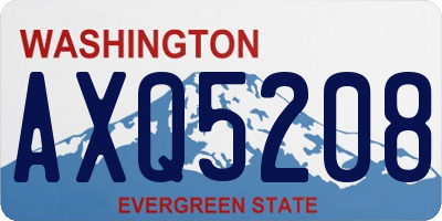 WA license plate AXQ5208