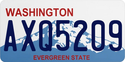 WA license plate AXQ5209
