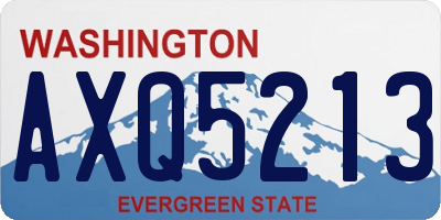 WA license plate AXQ5213