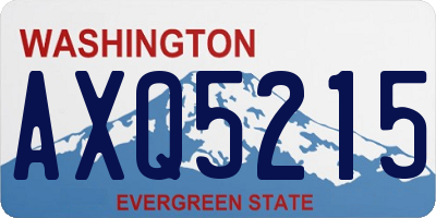 WA license plate AXQ5215