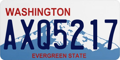 WA license plate AXQ5217