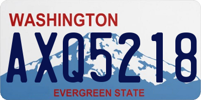 WA license plate AXQ5218