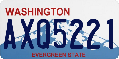 WA license plate AXQ5221