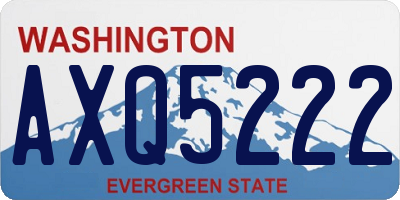 WA license plate AXQ5222