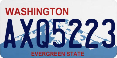 WA license plate AXQ5223