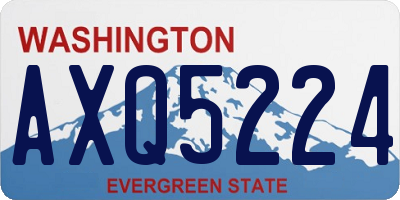 WA license plate AXQ5224