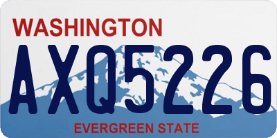WA license plate AXQ5226