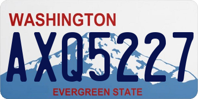 WA license plate AXQ5227