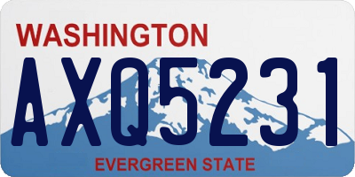 WA license plate AXQ5231