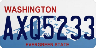 WA license plate AXQ5233