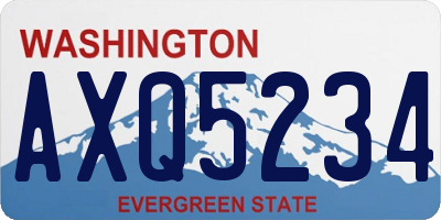 WA license plate AXQ5234