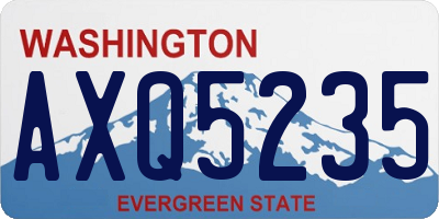 WA license plate AXQ5235
