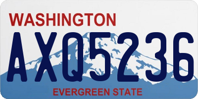 WA license plate AXQ5236