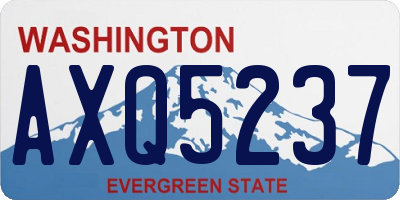 WA license plate AXQ5237