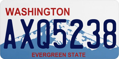 WA license plate AXQ5238