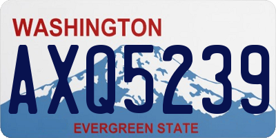 WA license plate AXQ5239