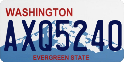 WA license plate AXQ5240