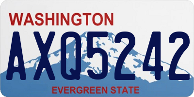 WA license plate AXQ5242