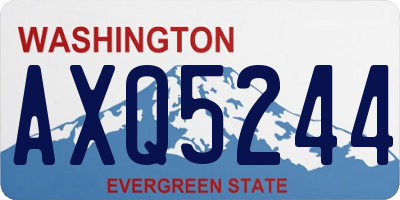 WA license plate AXQ5244