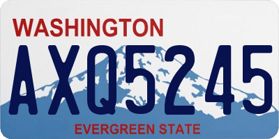 WA license plate AXQ5245