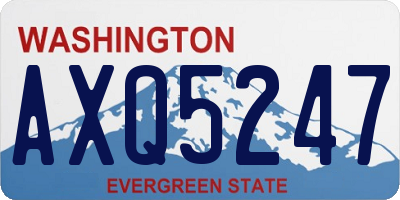 WA license plate AXQ5247