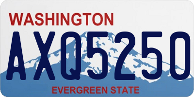 WA license plate AXQ5250