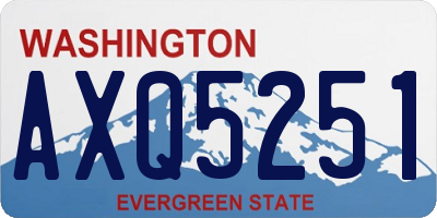WA license plate AXQ5251