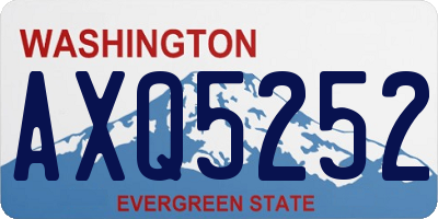 WA license plate AXQ5252