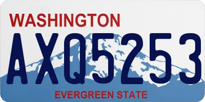 WA license plate AXQ5253