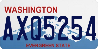 WA license plate AXQ5254
