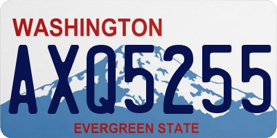 WA license plate AXQ5255