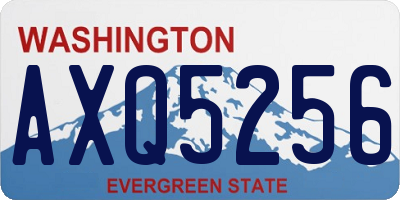 WA license plate AXQ5256