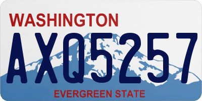 WA license plate AXQ5257