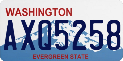 WA license plate AXQ5258