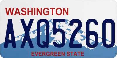 WA license plate AXQ5260