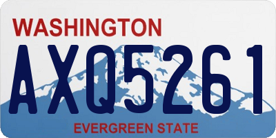 WA license plate AXQ5261