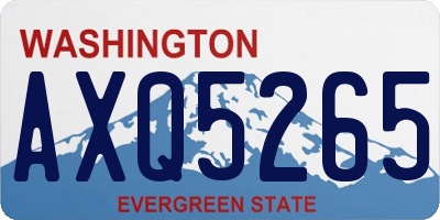 WA license plate AXQ5265