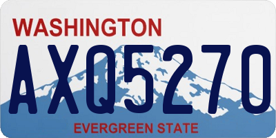 WA license plate AXQ5270