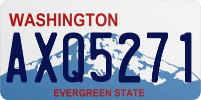 WA license plate AXQ5271
