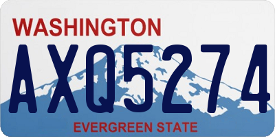 WA license plate AXQ5274