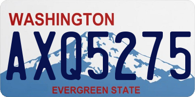 WA license plate AXQ5275