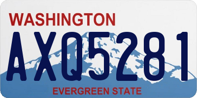 WA license plate AXQ5281