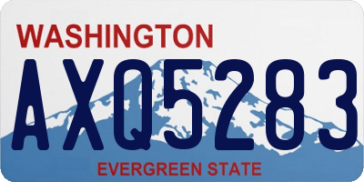 WA license plate AXQ5283