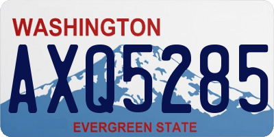 WA license plate AXQ5285