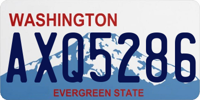 WA license plate AXQ5286