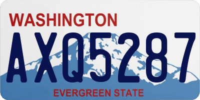 WA license plate AXQ5287
